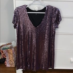 Light Up the Night Lavender Sequin Shift dress
